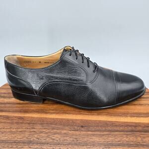 Magnanni Oxfords Men's 11 M Black Leather Spain Cap Toe Lace Up Dress Shoes